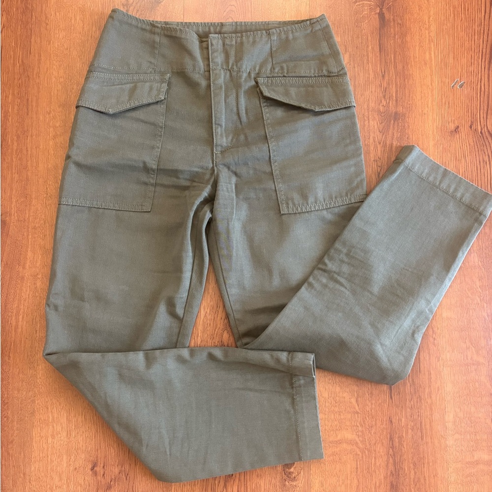Reformation Olive Green Cropped Ankle Pants - Picture 7 of 7